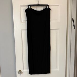 Maxi ribbed Black Women's Skirt